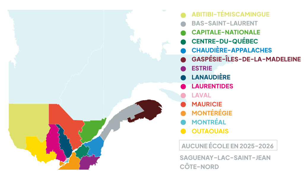 Carte des régions participantes à Cycliste averti en 2026
